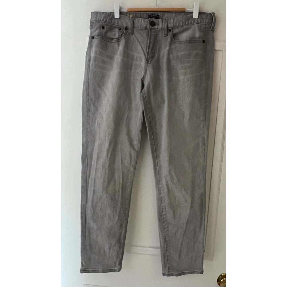 J.CREW Women’s Size 31 Toothpick Skinny Jeans Gray Stretch Mid Rise 34x29x9